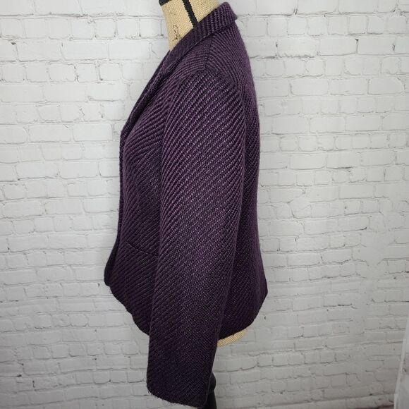 Vintage 90s Purple and Black Blazer Classic Career - Picture 4 of 15
